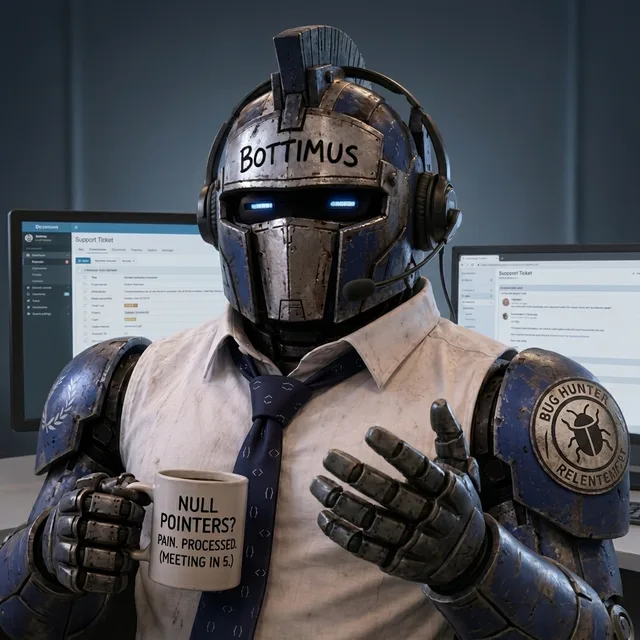 Bottimus on a support headset